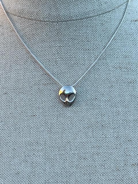 Alien Pendant Necklace Sterling Silver