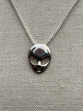 Alien Pendant Necklace Sterling Silver Medium